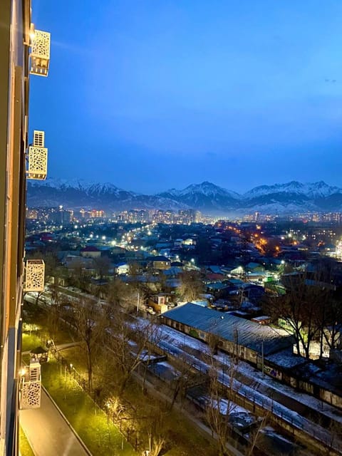 Night, City view, Mountain view