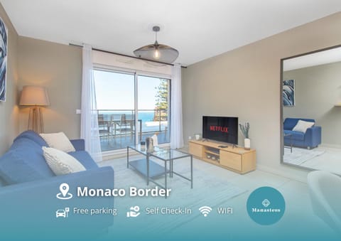 Patio, TV and multimedia, Balcony/Terrace, Living room, Seating area, Sea view, air conditioner