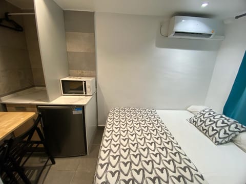 Bed, TV and multimedia, Kitchen or kitchenette, Photo of the whole room, Bedroom, oven, pet friendly, air conditioner