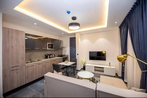 TV and multimedia, Kitchen or kitchenette, Living room, Seating area, Dining area