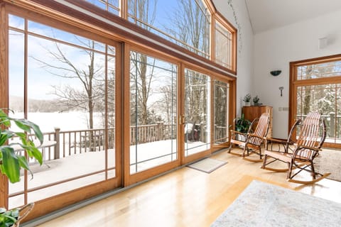 Patio, Day, Natural landscape, Winter, View (from property/room), Balcony/Terrace, Living room