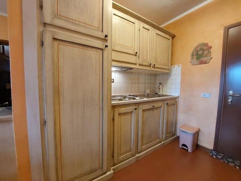 Kitchen or kitchenette, dishwasher, stove