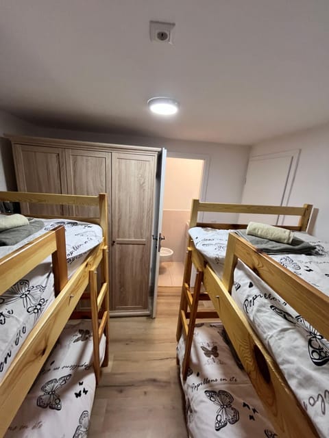 Bedroom, bunk bed, wardrobe