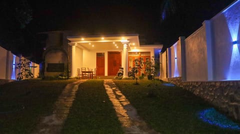 Property building, Night, Garden, Garden view