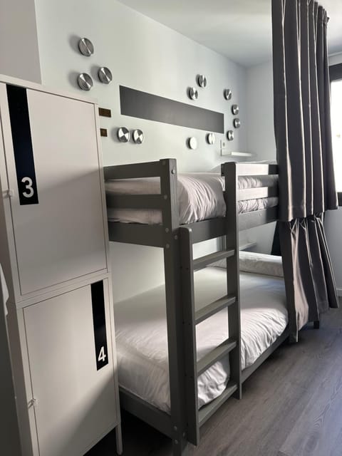 Bed, bunk bed, wardrobe