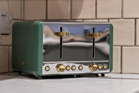 Kitchen or kitchenette, toaster