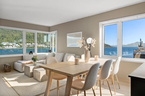 Living room, Seating area, Dining area, Mountain view, Sea view