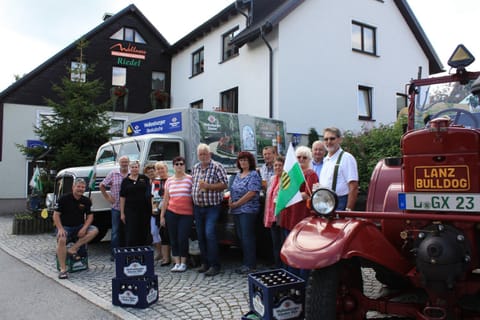 Property building, group of guests