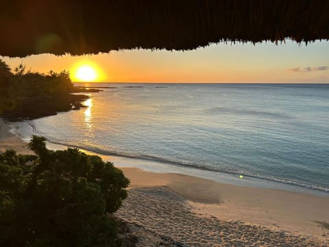 Beach, Sea view, Sunset