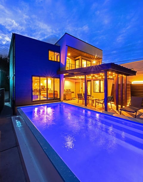 Property building, Night, Pool view