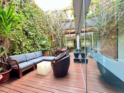 Patio, Day, Garden view