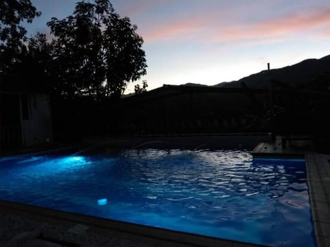 Natural landscape, Pool view, Swimming pool, Sunrise, Sunset