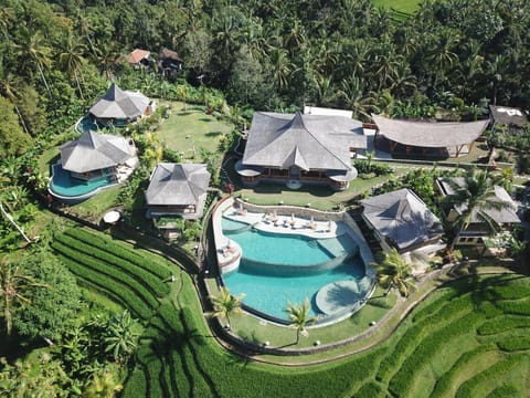 Property building, Natural landscape, Bird's eye view, Pool view