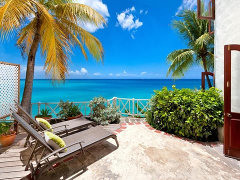 Patio, Day, Natural landscape, View (from property/room), Balcony/Terrace, Beach, Sea view, sunbed