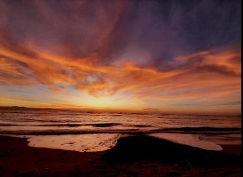 Natural landscape, Beach, Sea view, Sunrise