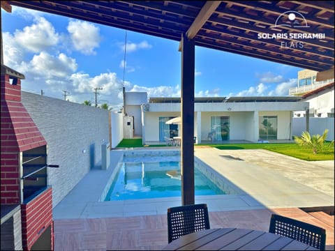 Property building, Patio, Pool view, Swimming pool