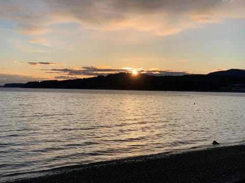 Natural landscape, Beach, Sea view, Sunset