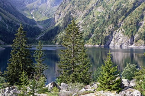 Nearby landmark, Natural landscape, Mountain view, River view