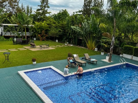 Spring, Day, People, Natural landscape, Garden, Garden view, Pool view, Swimming pool, group of guests, sunbed