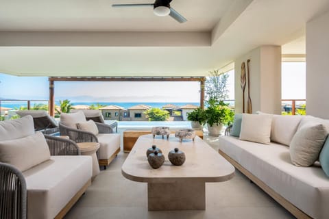 View (from property/room), Seating area, Pool view, Sea view