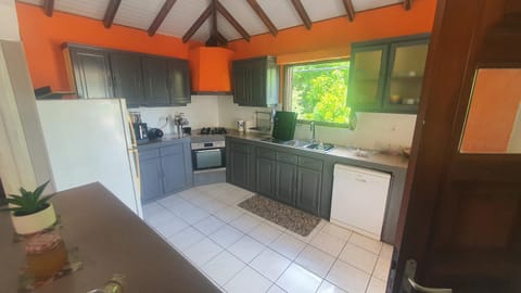 Kitchen or kitchenette, dishwasher, oven, stove, washing machine