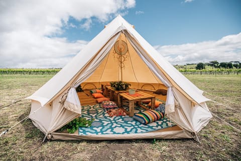 Coastal Glamp at Bellarine Estate winery Luxury tent in Melbourne