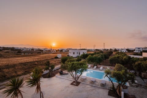 Natural landscape, Pool view, Swimming pool, Sunset