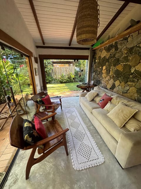 Living room, Seating area, Garden view