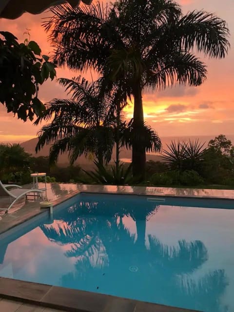 Pool view, Sunset