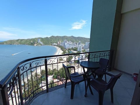 Day, Natural landscape, Balcony/Terrace, Beach, Mountain view, Sea view