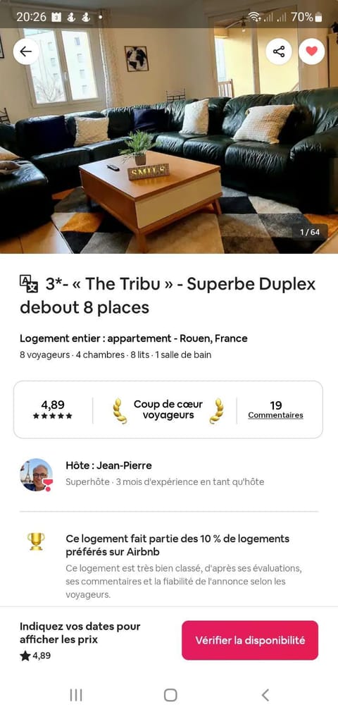 The TRIBE- Superbe duplex standing 8 places Apartment in Rouen