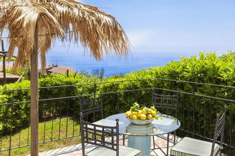 Patio, Spring, Day, Natural landscape, Garden, View (from property/room), Balcony/Terrace, Dining area, Sea view