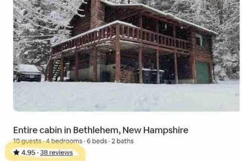 Family-Focused & Pet-Friendly Log Cabin with 4BR 2BA Sleeps 10 House in Whitefield