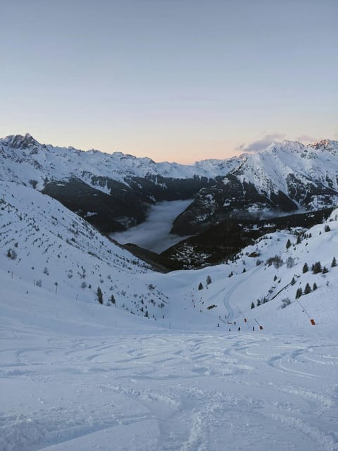 Natural landscape, Skiing, Mountain view