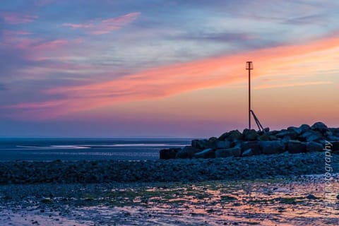 Natural landscape, Beach, Sea view, Sunset