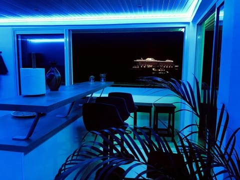 Night, View (from property/room), Beach, Evening entertainment, Sea view, kitchen