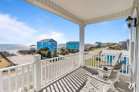 2nd Row Across from Beach Access with Private Saltwater Pool House in Oak Island