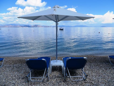 Beach, Sea view, sunbed