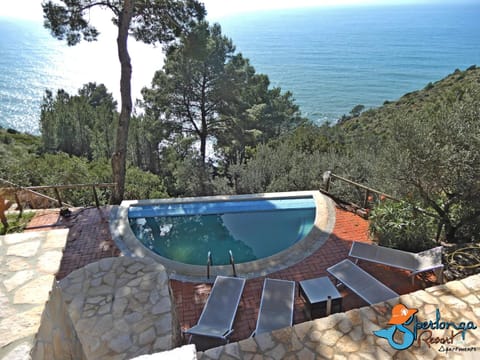 Spring, Day, Natural landscape, Pool view, Sea view, Swimming pool, sunbed