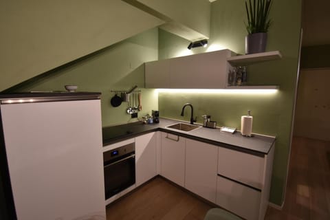 Kitchen or kitchenette, stove, kitchen