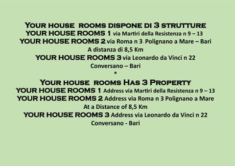 YOUR HOUSE ROOMS 3 Bed and Breakfast in Conversano