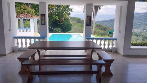 Natural landscape, View (from property/room), Balcony/Terrace, Dining area, Mountain view, Pool view, Swimming pool