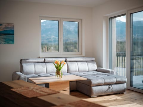 Natural landscape, Living room, Seating area, Mountain view