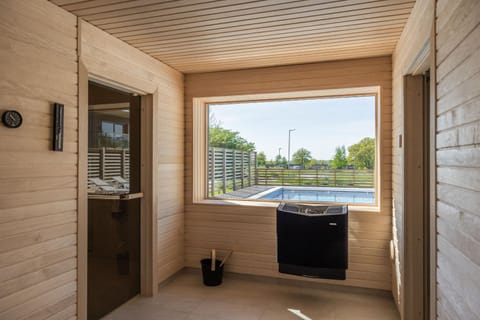 Sauna, Pool view