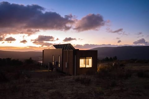 Property building, Natural landscape, Mountain view, Sunset