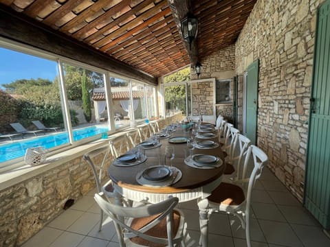 Patio, Day, Dining area, Pool view