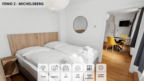 NEU KapApart15 - 6 schöne FeWos mit Einbauküche, Bad und Balkon in der Altstadt auf Bambergs Insel Apartment in Bamberg