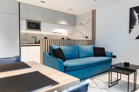 Living room, kitchen