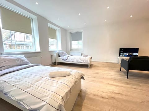 Bed, Living room, Photo of the whole room, Seating area, Bedroom