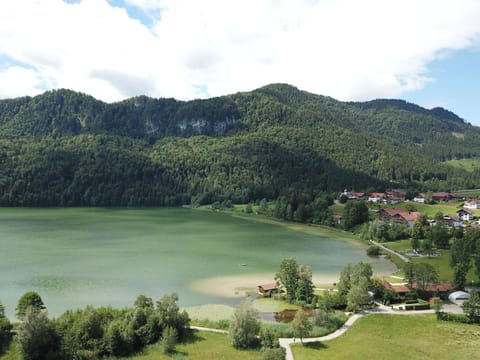 Nearby landmark, Day, Natural landscape, Bird's eye view, Beach, Lake view, Mountain view